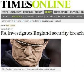 英格蘭驚爆竊聽門 世界杯戰術球員玩笑盡被錄音