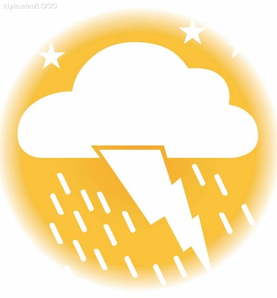 天氣預報雷陣雨標志