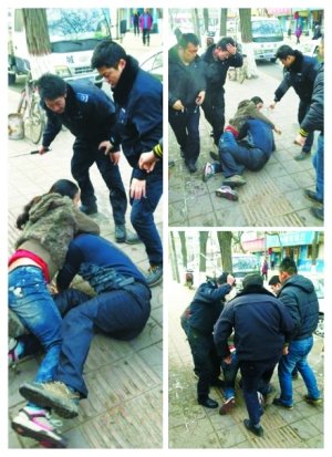 蘭州城管打人 12月21日一群蘭州城管手持鐵棍圍毆殘疾人