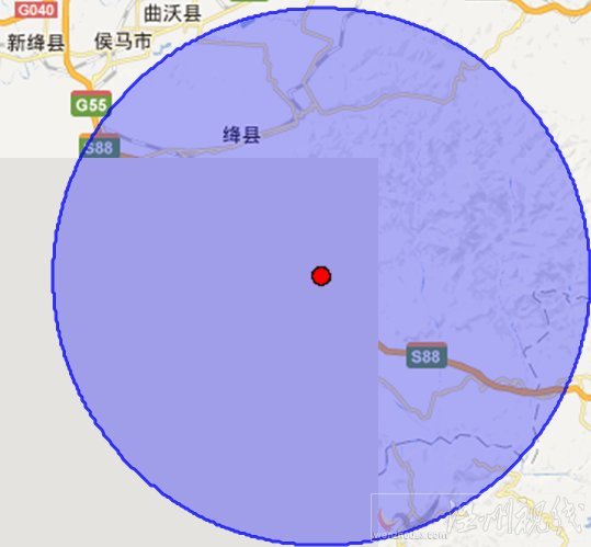 4月4日運城垣曲縣和聞喜縣交界發生3.5級地震