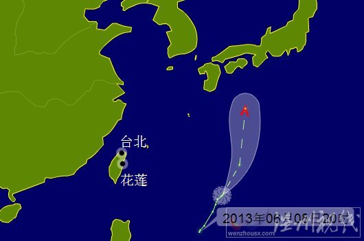 2013臺風摩羯路徑