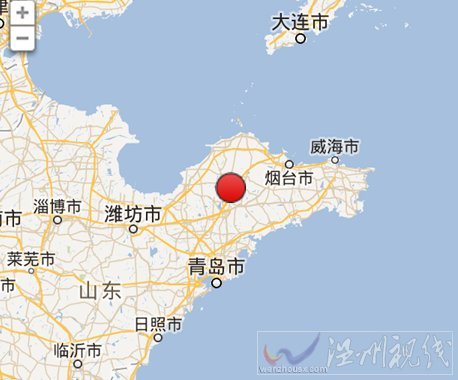 山東煙臺(tái)萊陽市和青島萊西交界地震