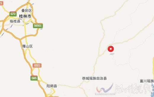 廣西恭城坍塌事故地點