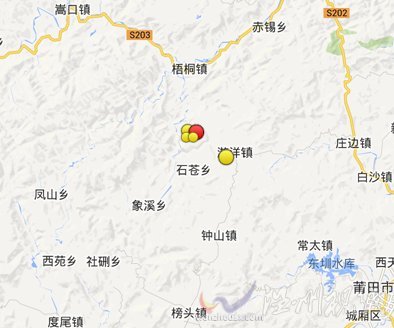 今天仙游縣發(fā)生4.8級(jí)較大震級(jí)地震