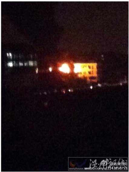 溫州郭溪鎮一工廠發生火災