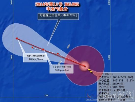 臺(tái)風(fēng)夏浪路徑