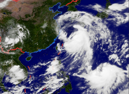 十二號臺風娜基莉影響范圍