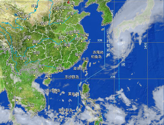 黃蜂巴蓬雙臺風云圖