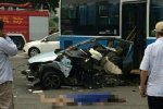 620南京重大車禍致2死 寶馬車超速闖紅燈撞散馬自達(dá)