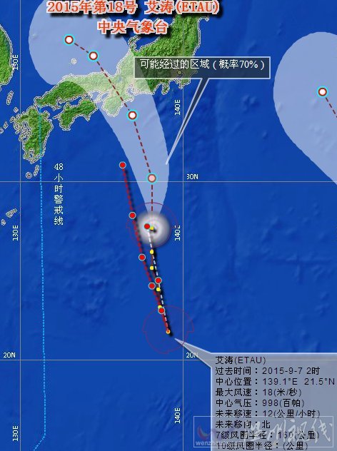 2015年第17號臺風艾濤路徑圖