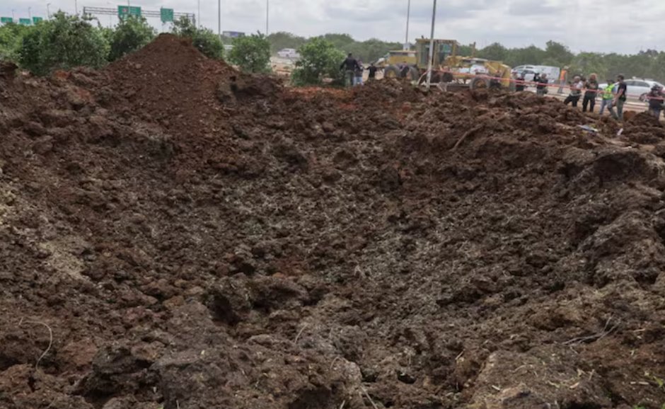 觀看：胡塞導彈襲擊后，以色列最大機場出現25米深的彈坑