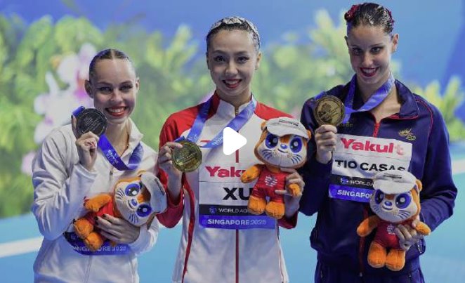 中國隊首金!世界泳聯世錦賽徐匯妍花游女子單人技術自選奪冠