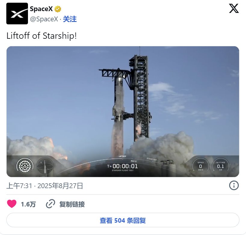 SpaceX在經歷一系列挫折后成功發射星際飛船Megarocket