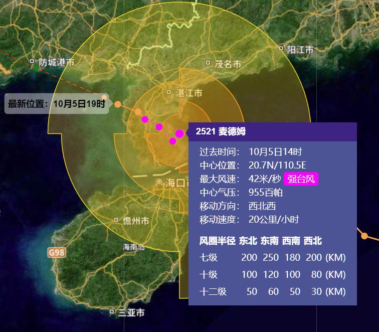 強臺風麥德姆登陸廣東 海南文昌發生海水倒灌街道被淹