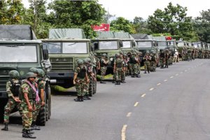 泰國士兵在柬埔寨邊