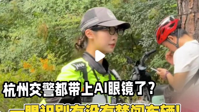 交警新裝備：AI眼鏡一眼看透車輛信息